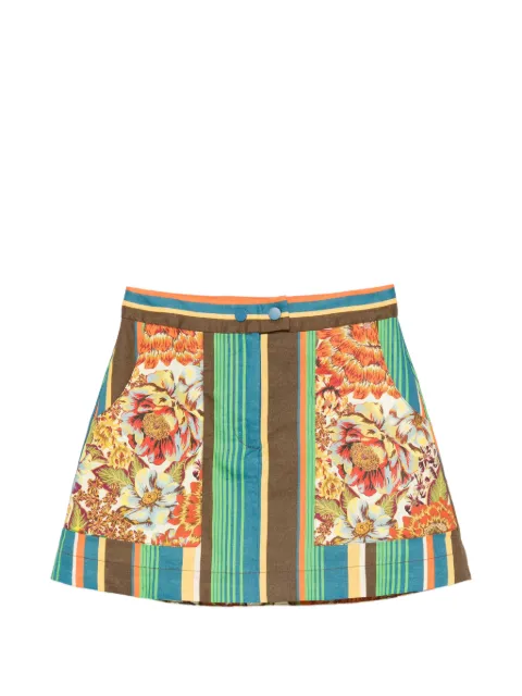 ALEMAIS Charlie floral-print striped skirt