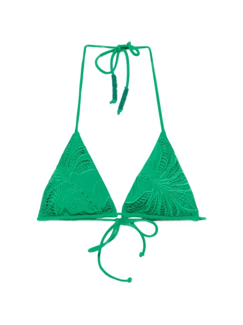 FARM Rio embroidered triangle bikini top