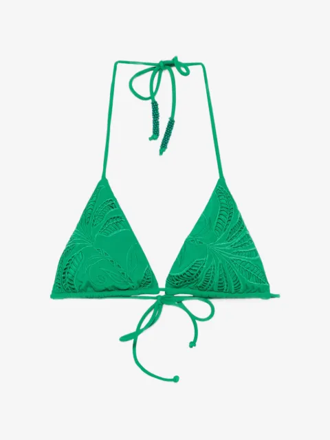 FARM Rio embroidered triangle bikini top