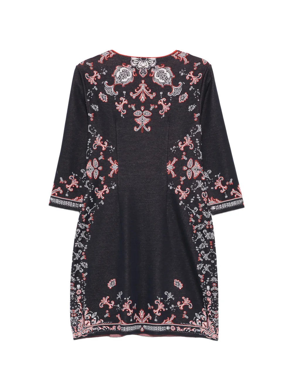  Marccain Graphic Midi Knit Dress - Blue 