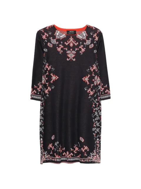 MARCCAIN graphic midi knit dress
