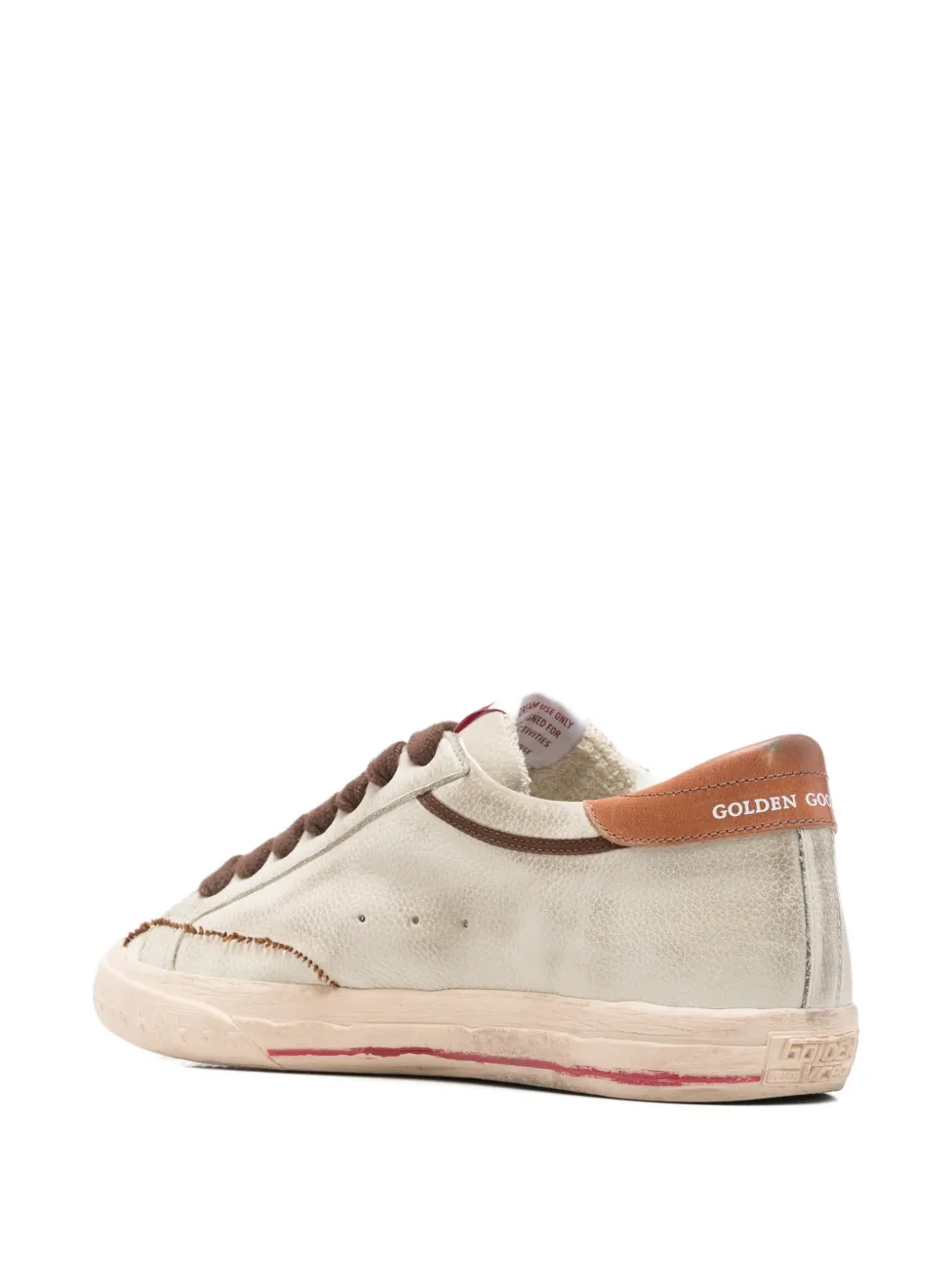 Golden Goose Leren sneakers met ster-applicatie Beige