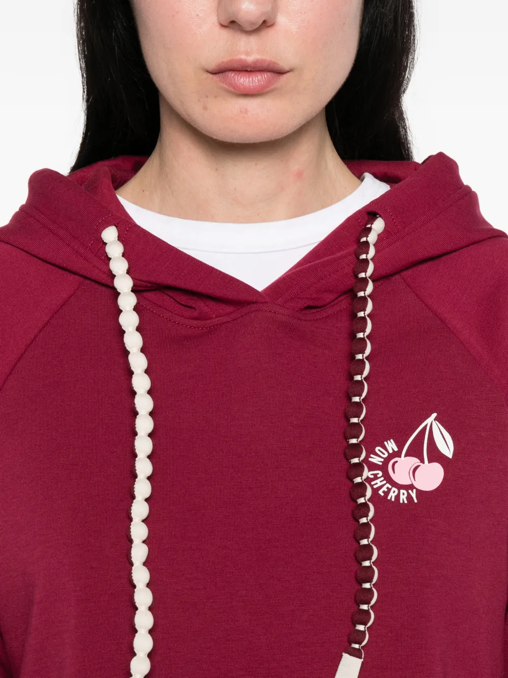 MARCCAIN Hoodie met logoprint Rood