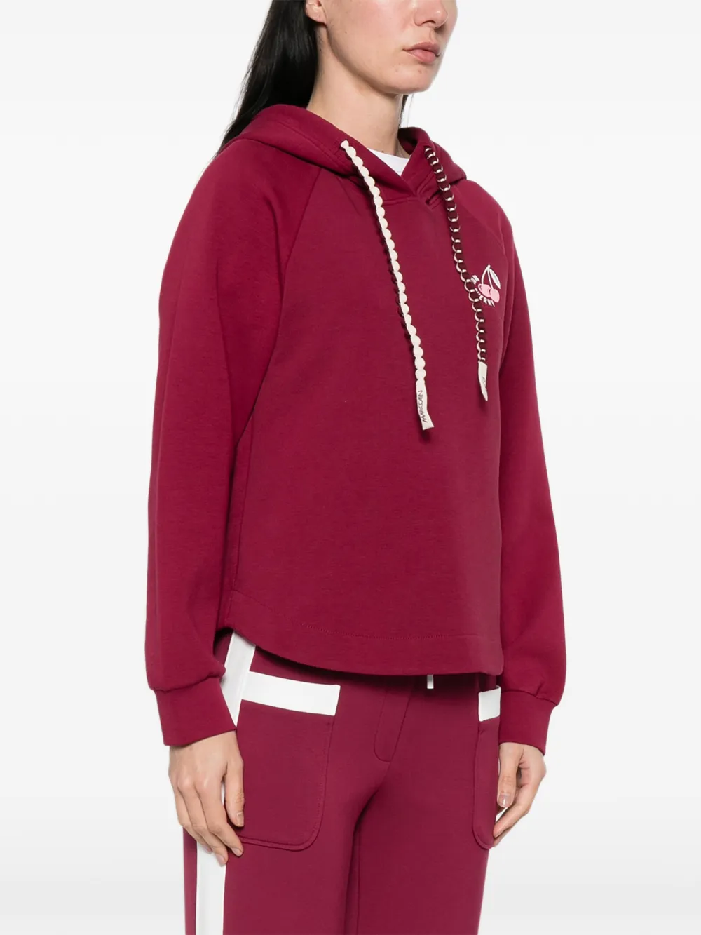  Marccain Hoodie à Logo Imprimé - Rouge 