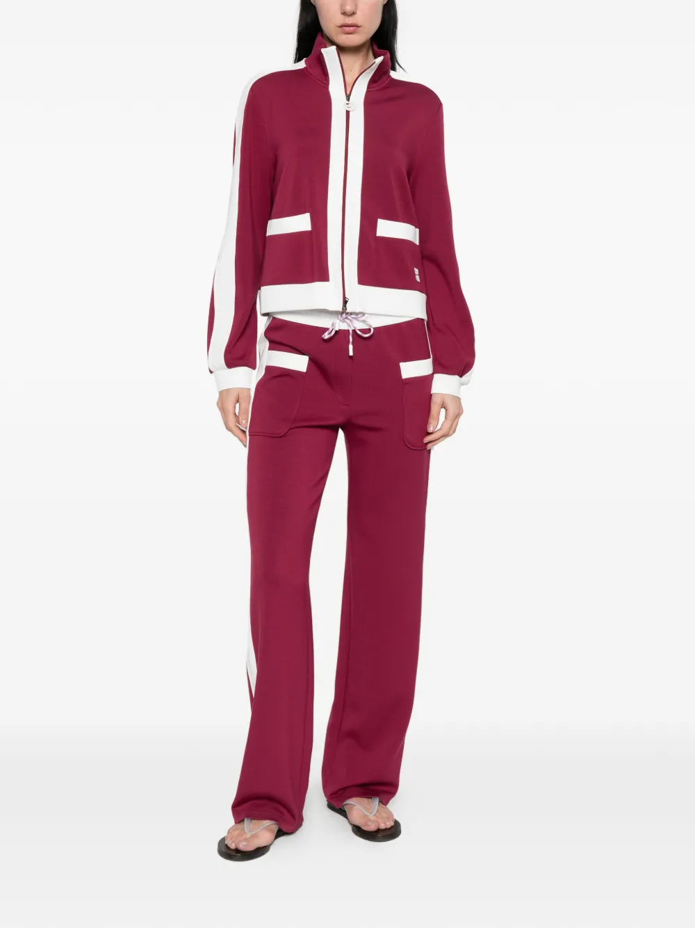  Marccain Zip-fastening Sweatshirt - Red 