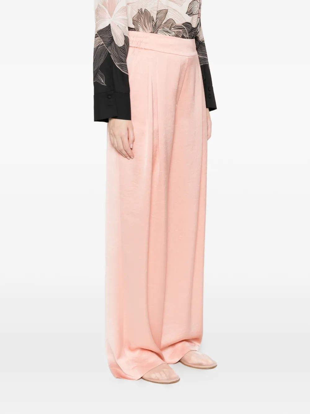  Marccain Pleated Palazzo Pants - Pink 