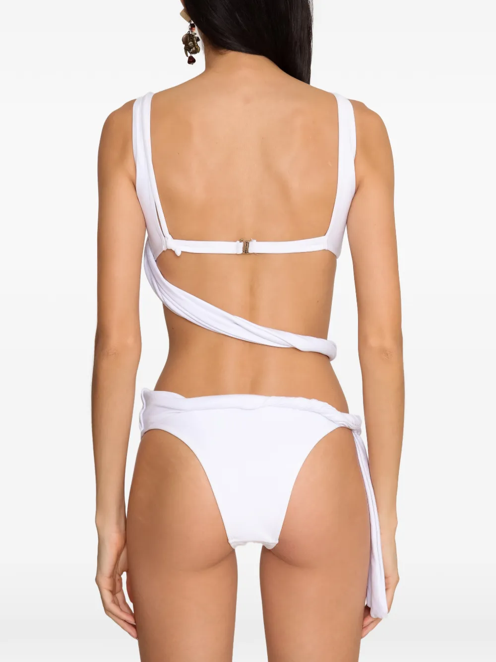 Amir Slama Gedraaide bikini Wit