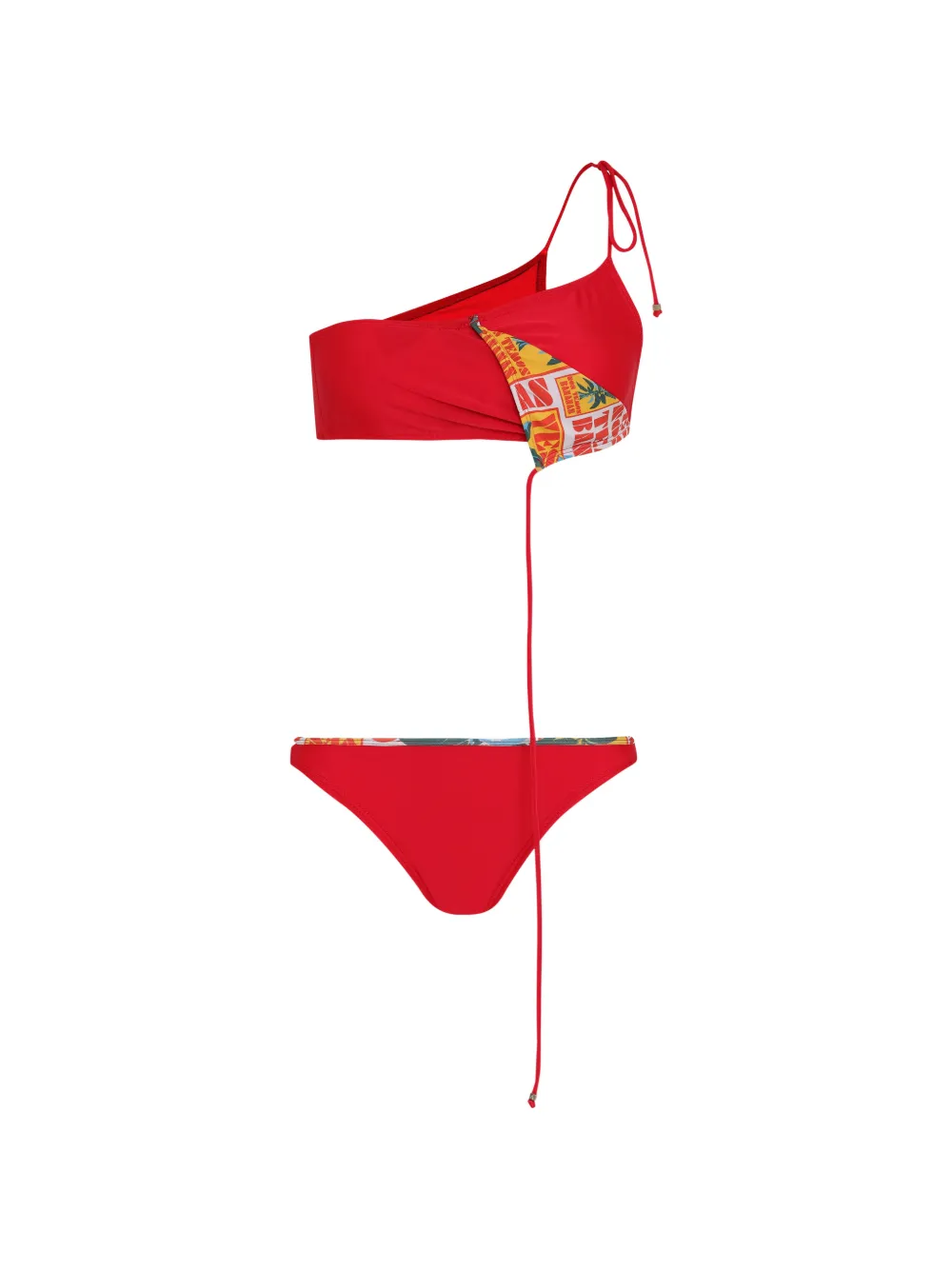 Amir Slama one-shoulder bikini - Rosso