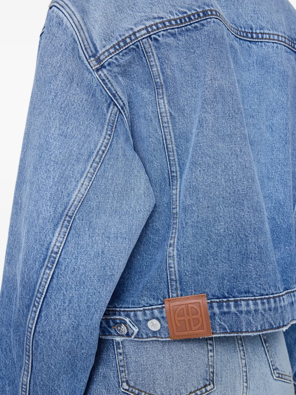 ANINE BING Quincy denim jack met knopen Blauw