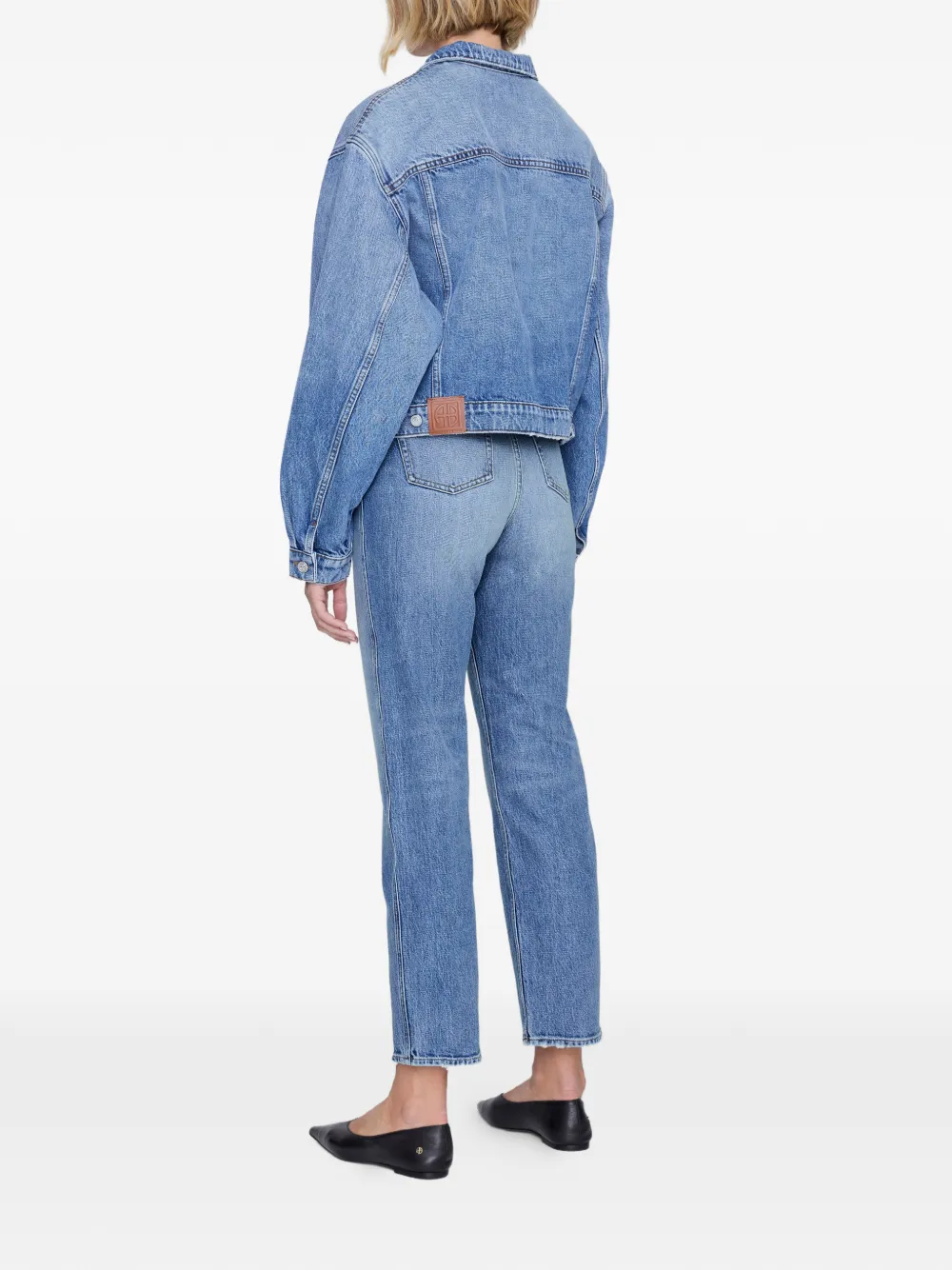 ANINE BING Quincy denim jack met knopen Blauw
