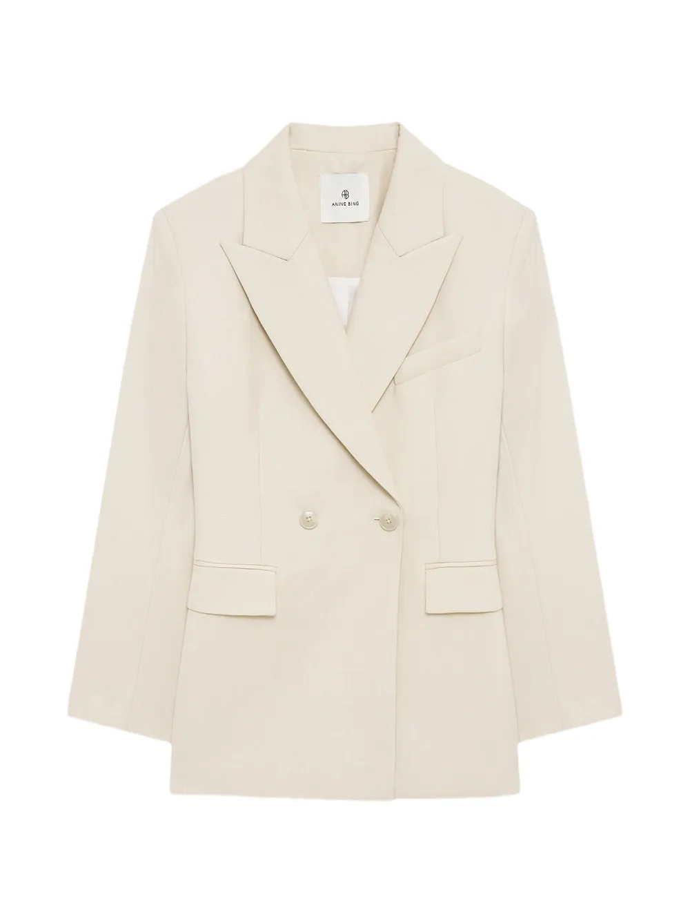 ANINE BING Tiphaine double-breasted blazer - Toni neutri
