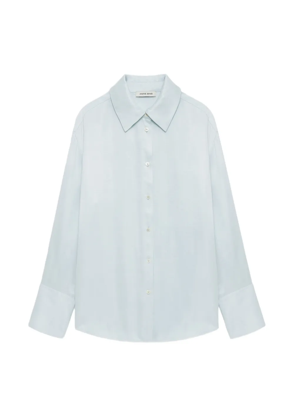 ANINE BING Bridget buttoned point-collar shirt - Verde