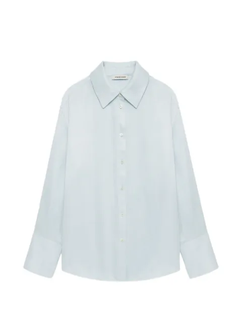 ANINE BING Bridget buttoned point-collar shirt