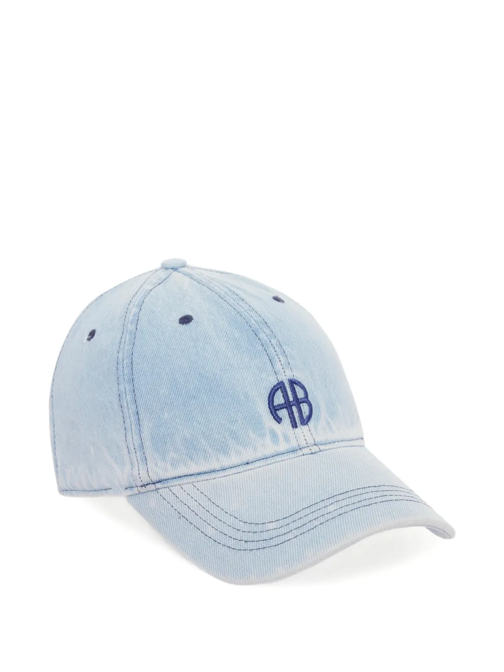 ANINE BING Jeremy logo-embroidered baseball cap hat - Blu