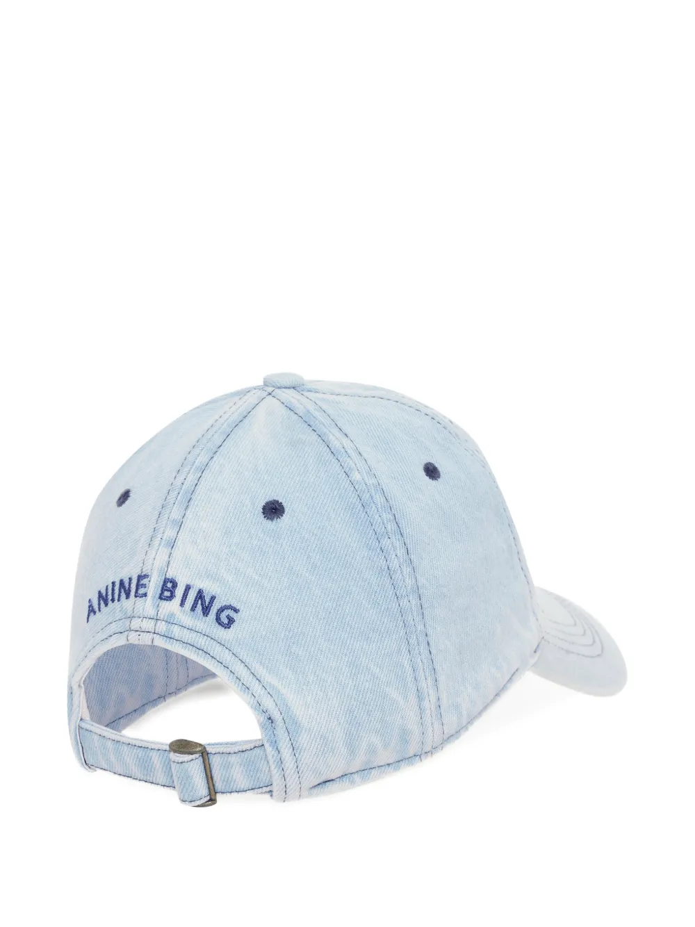  Anine Bing Jeremy Logo-embroidered Baseball Cap Hat - Blue 