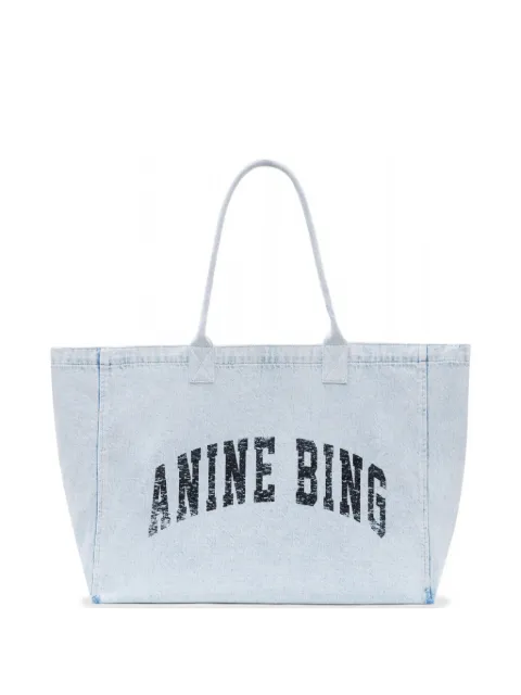 ANINE BING Leo denim tote bag