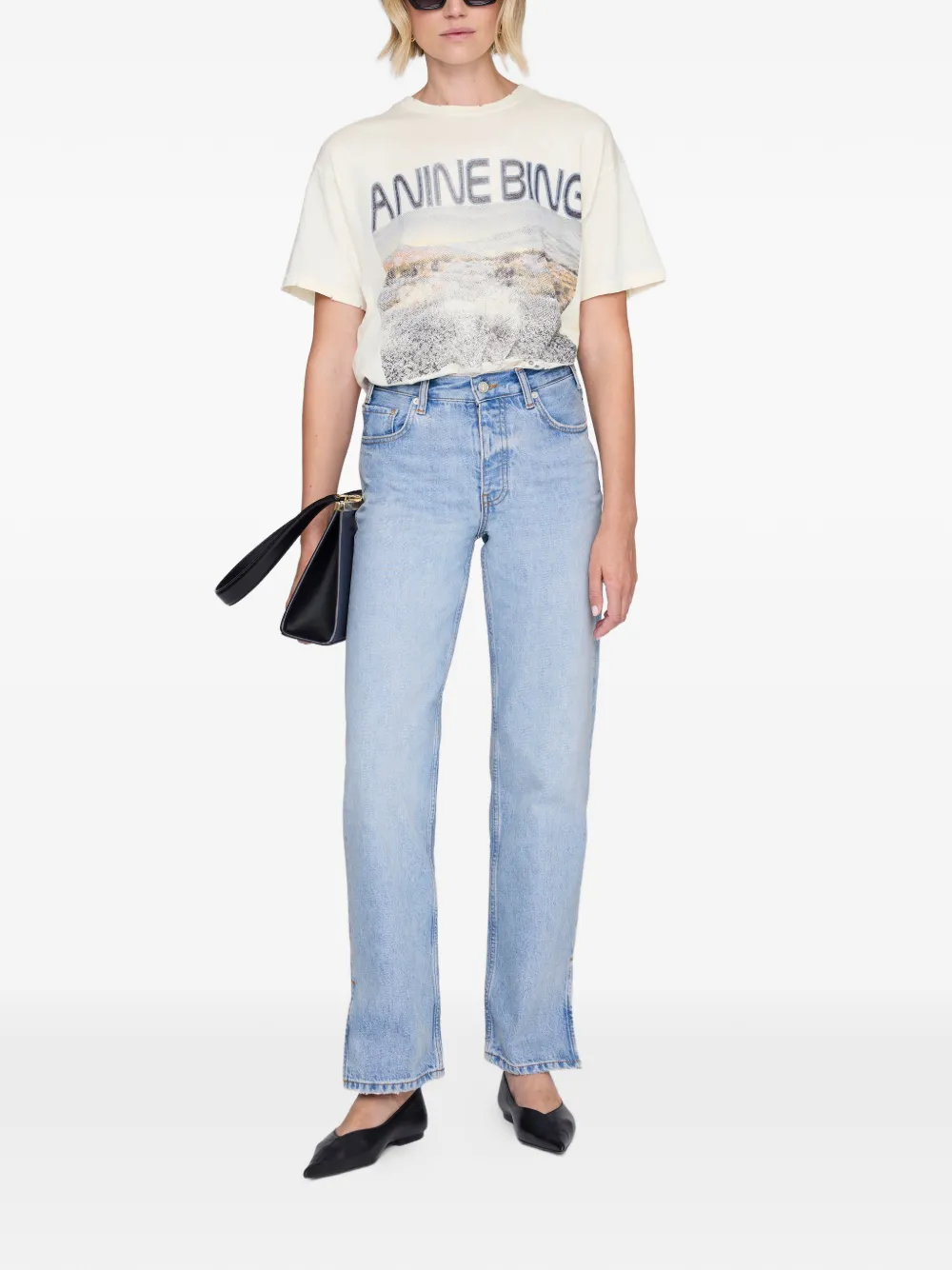 ANINE BING Cade Wildflowers T-shirt Wit