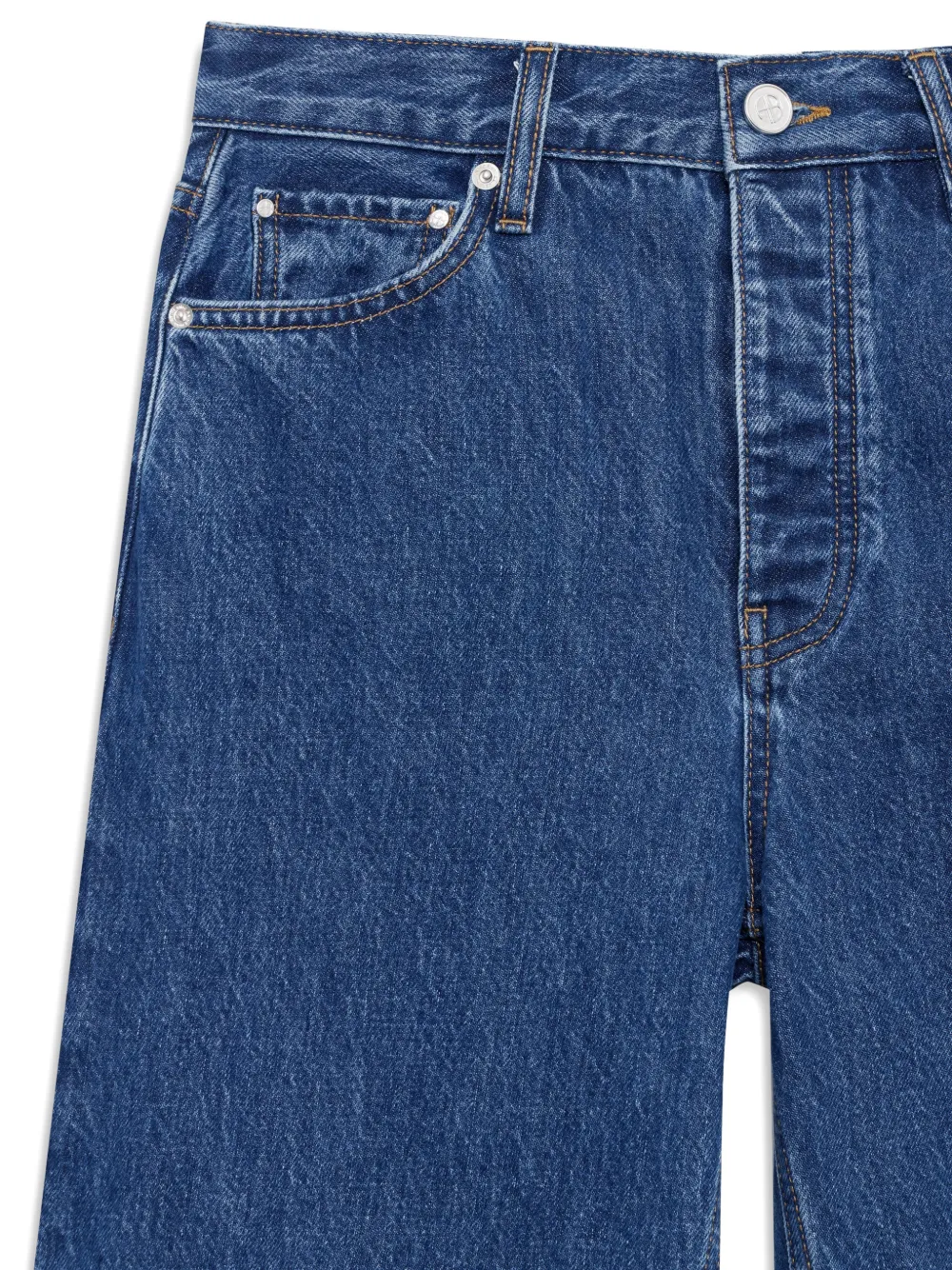 ANINE BING Fritz jeans met logopatch Blauw