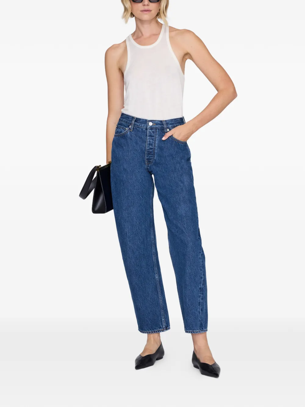 ANINE BING Fritz jeans met logopatch Blauw