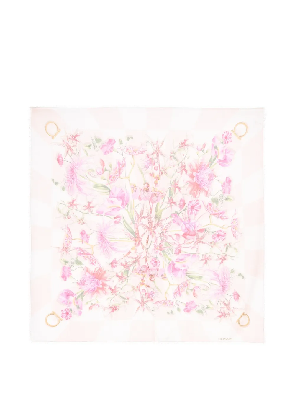 Ferragamo floral shawl - Toni neutri