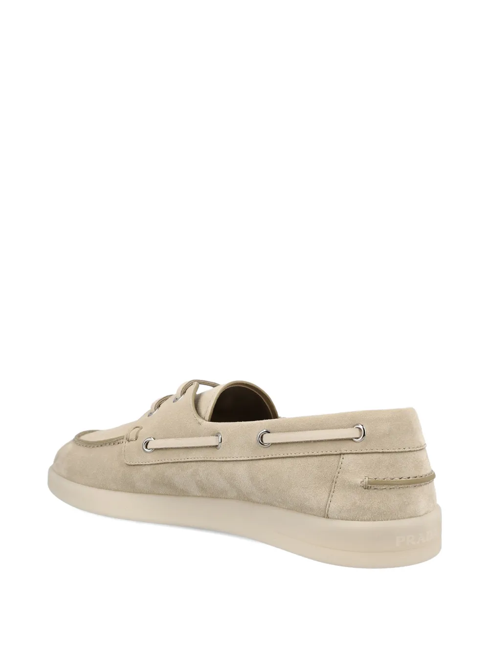 Prada suede boat shoes Beige