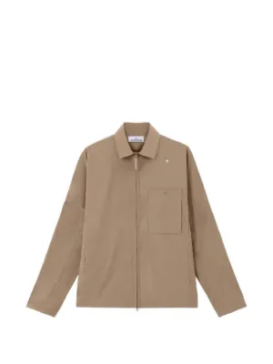 Stone Island patch-badge zip-up Overshirt | Green | FARFETCH ZA