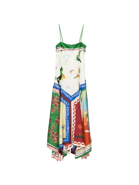 ALEMAIS Tangible Love handkerchief-hem midi dress