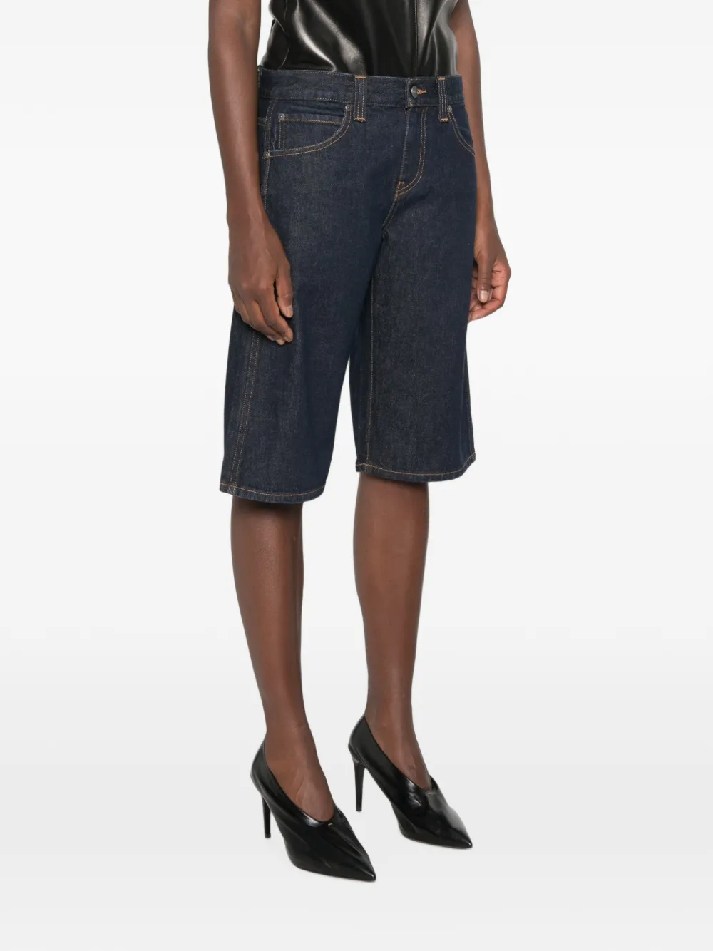 KHAITE Kinga shorts Blauw