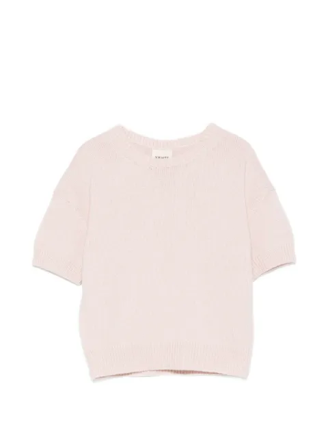 KHAITE Golden short-sleeve sweater