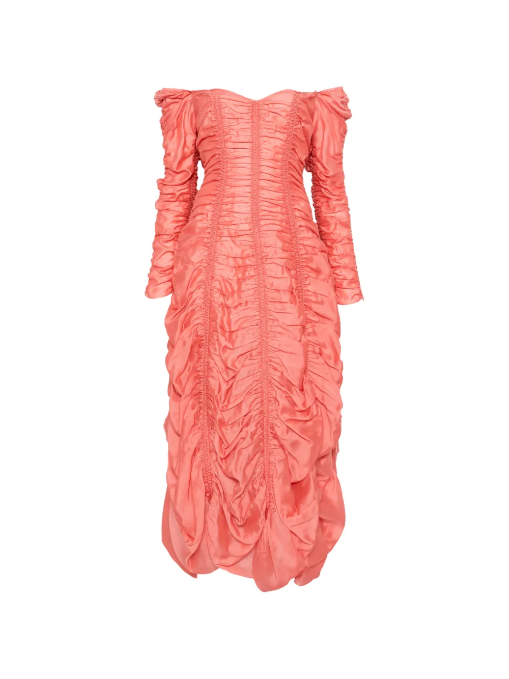 KHAITE Judith ruched-finish dress - Rosa
