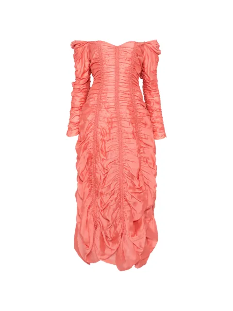 KHAITE vestido Judith con acabado fruncido