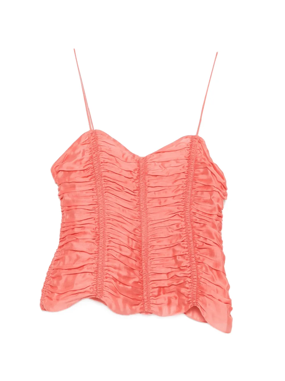 KHAITE ruched Inara top - Rosa