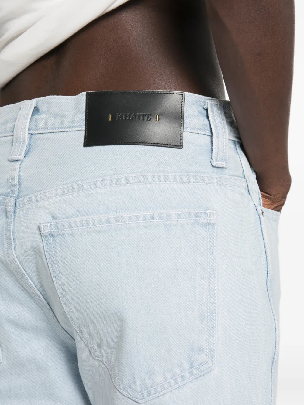 KHAITE Farley jeans met rechte pijpen Blauw