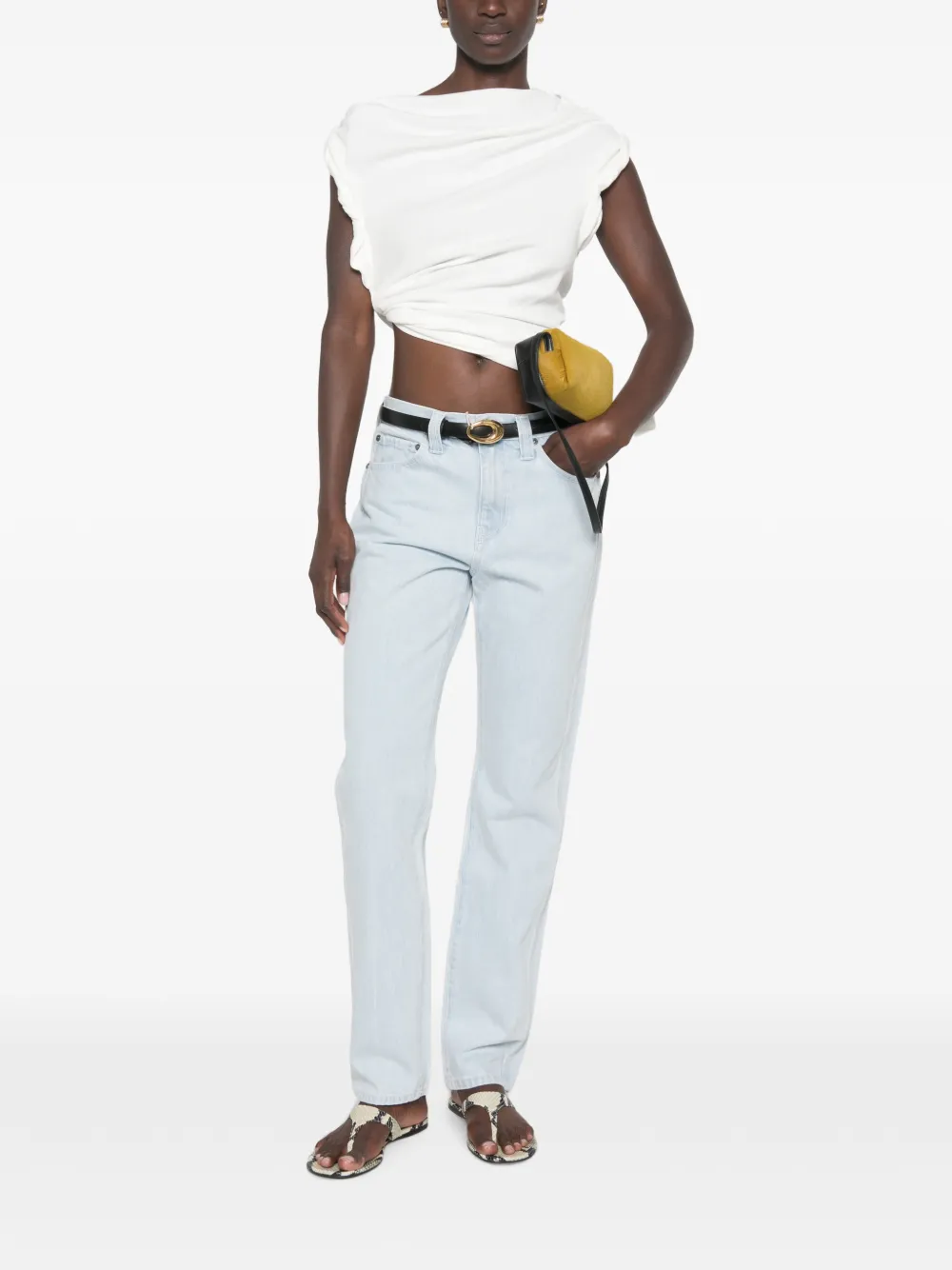 KHAITE Farley jeans met rechte pijpen Blauw
