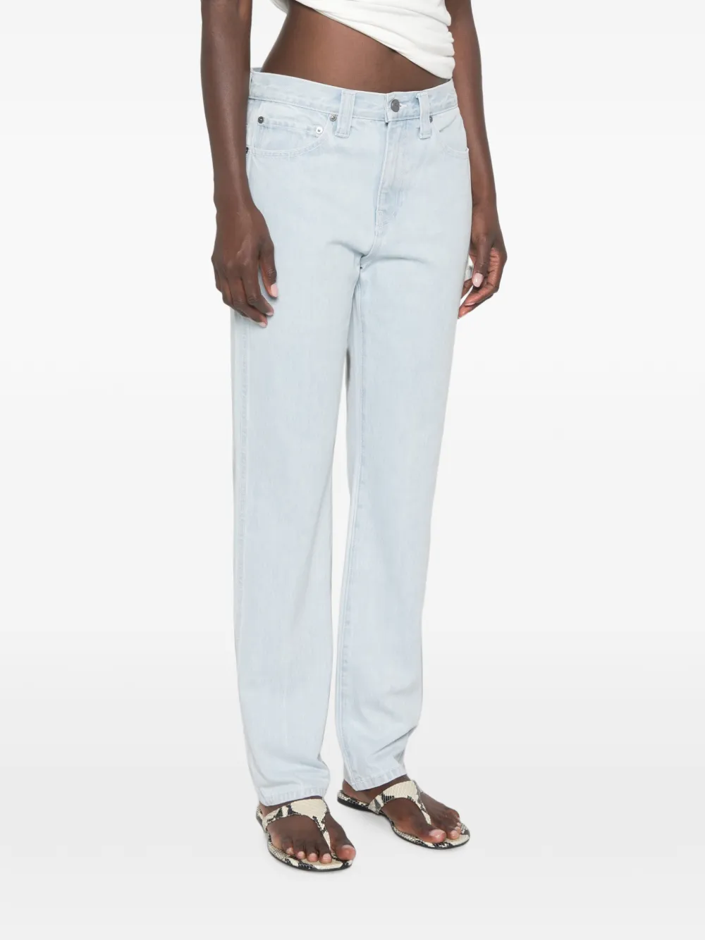 KHAITE Farley jeans met rechte pijpen Blauw