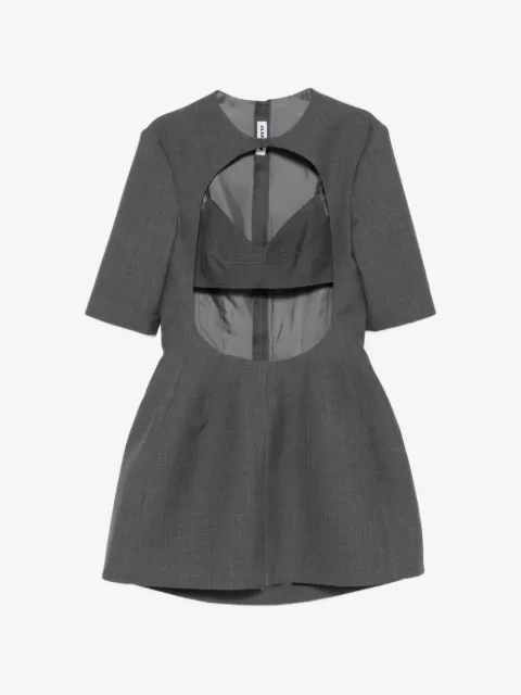 Jil Sander wool twill cut-out mini dress