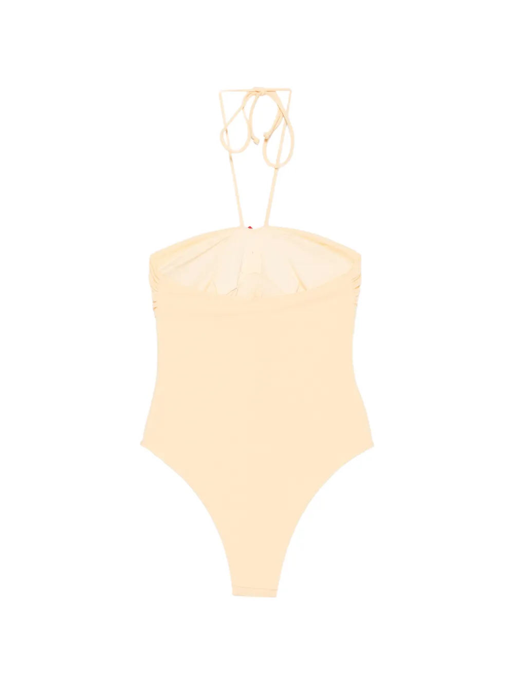 FARM Rio Badpak met halternek en bloemen-applicatie Beige