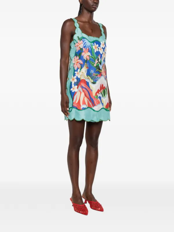 farm rio scalloped shirt dress Farm Rio x Anthropologie Scalloped Shirtdress