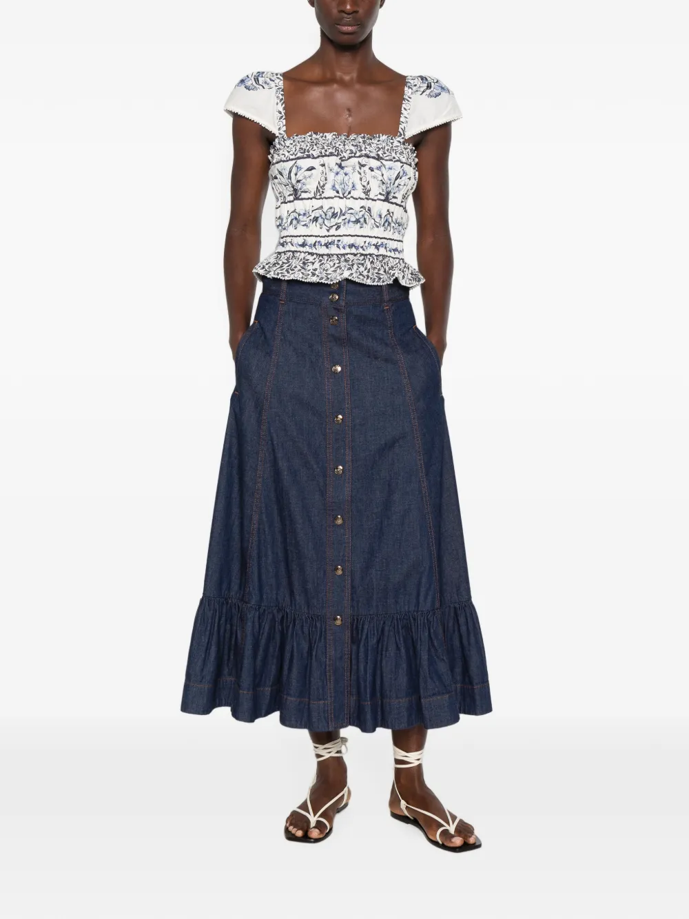 FARM Rio Blouse met bloemenprint Wit