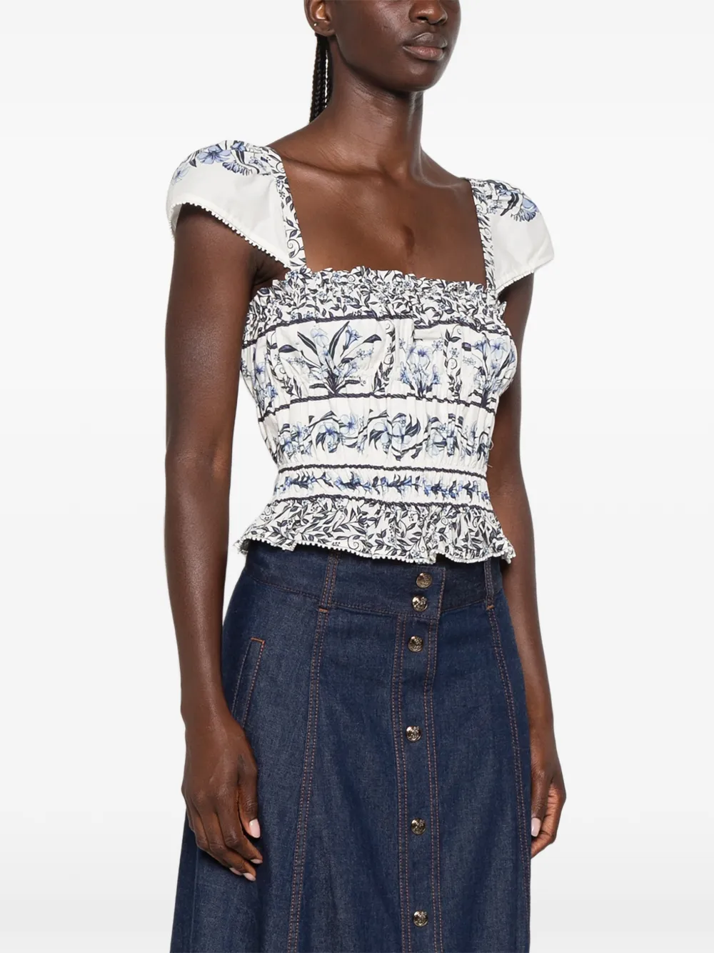 FARM Rio Blouse met bloemenprint Wit
