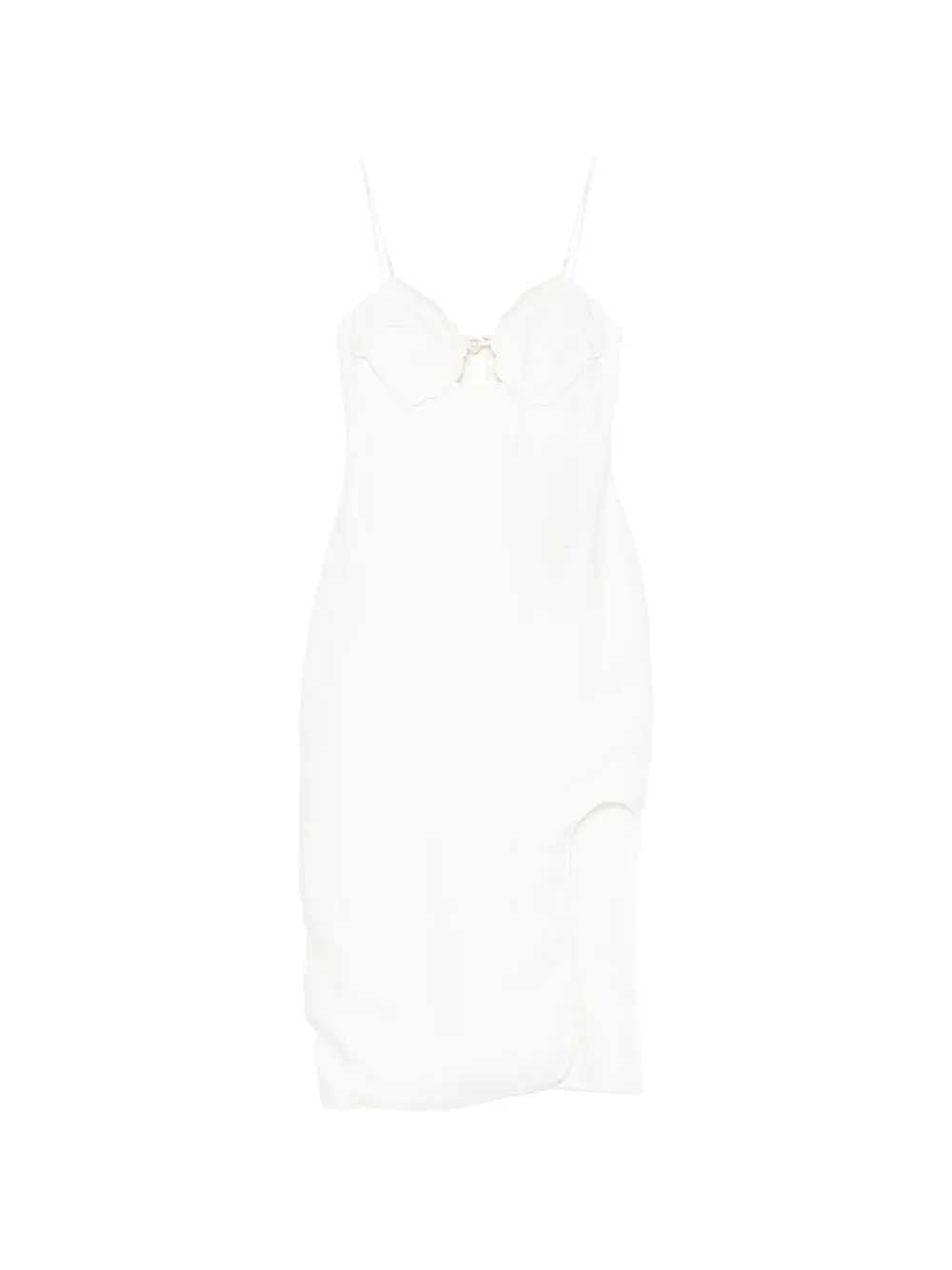 FARM Rio shell-appliqué pearl-detail dress - Bianco