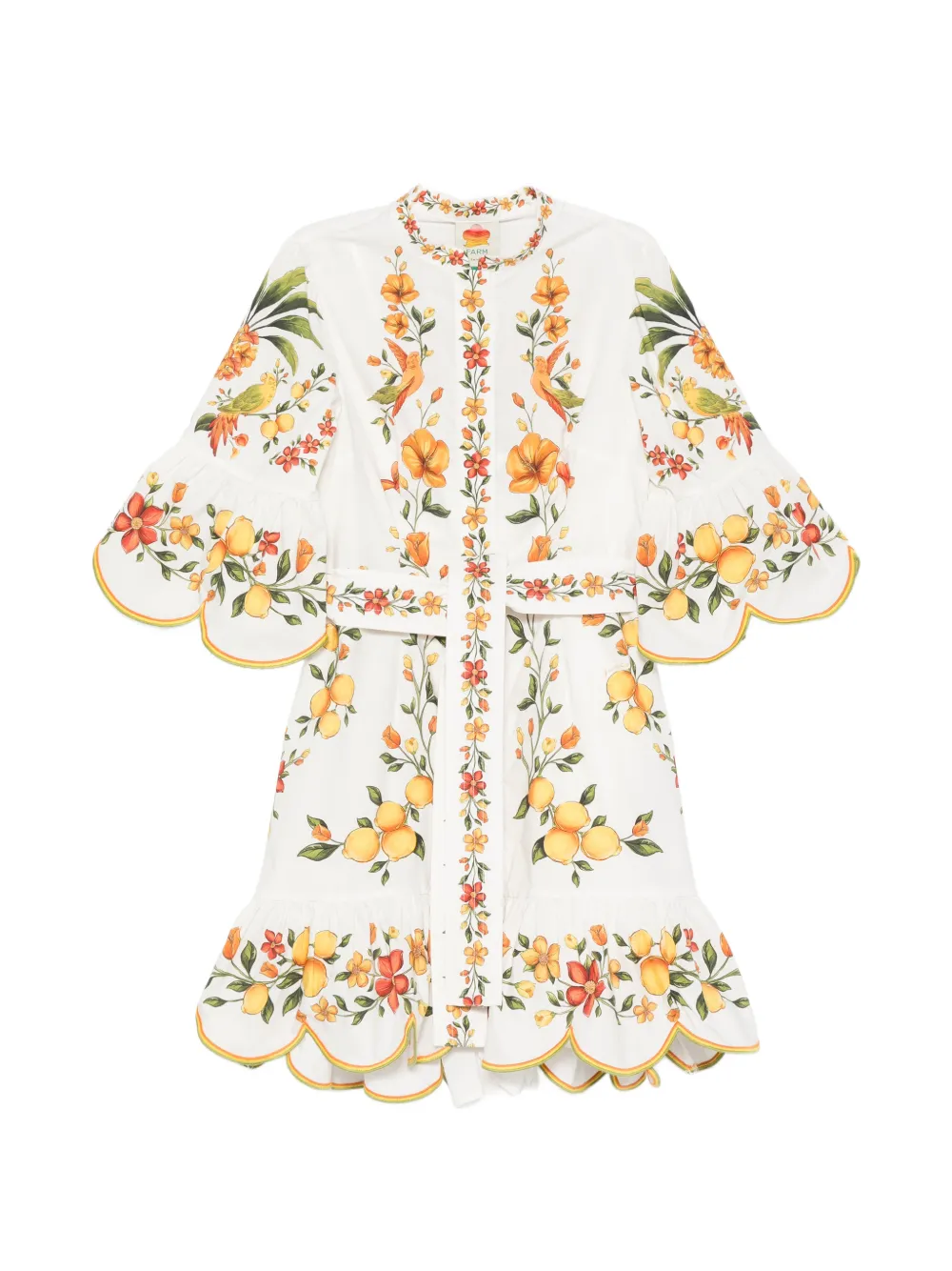 FARM Rio floral-print mini dress - Bianco