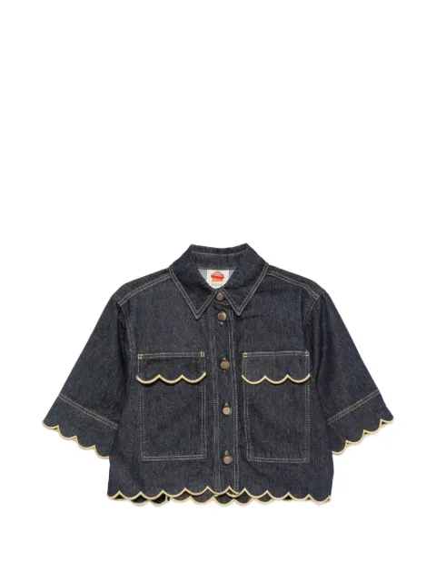 FARM Rio scallop-edge shirt