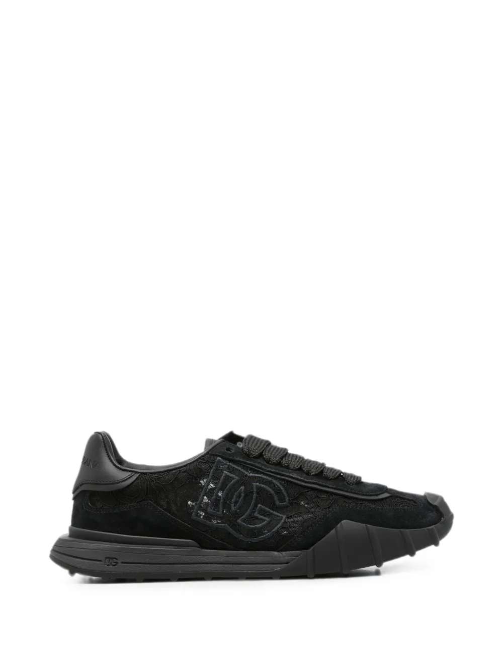 Dolce & Gabbana lace-panelled sneakers - Schwarz
