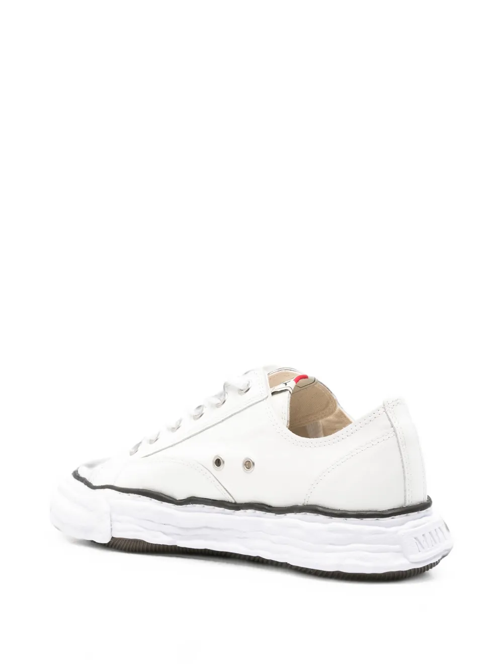 Maison MIHARA YASUHIRO Peterson23 wrinkled leather sneakers Wit