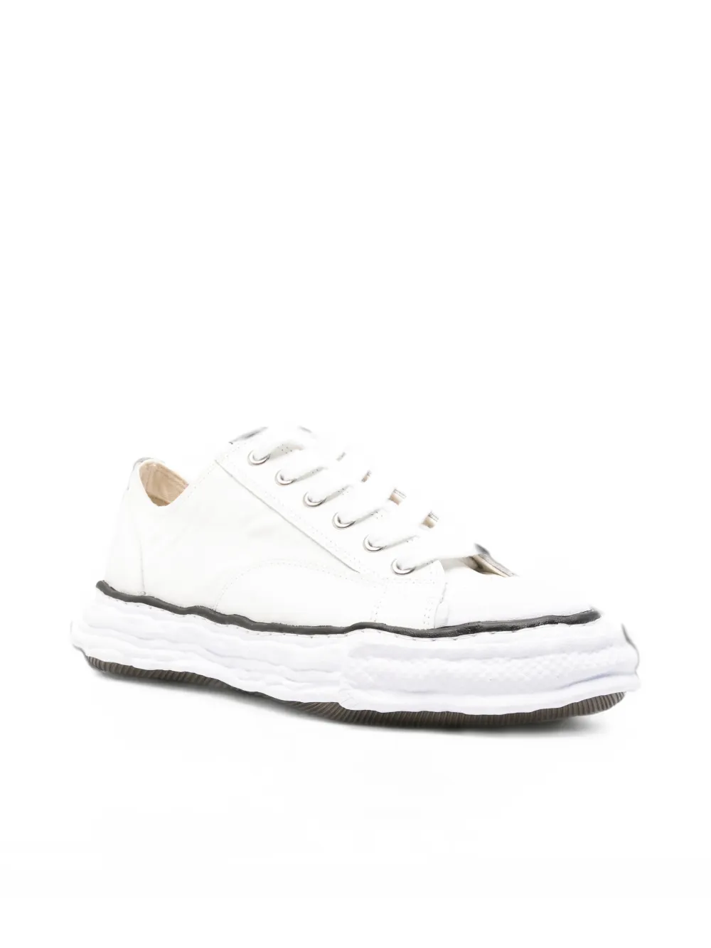 Maison MIHARA YASUHIRO Peterson23 wrinkled leather sneakers Wit