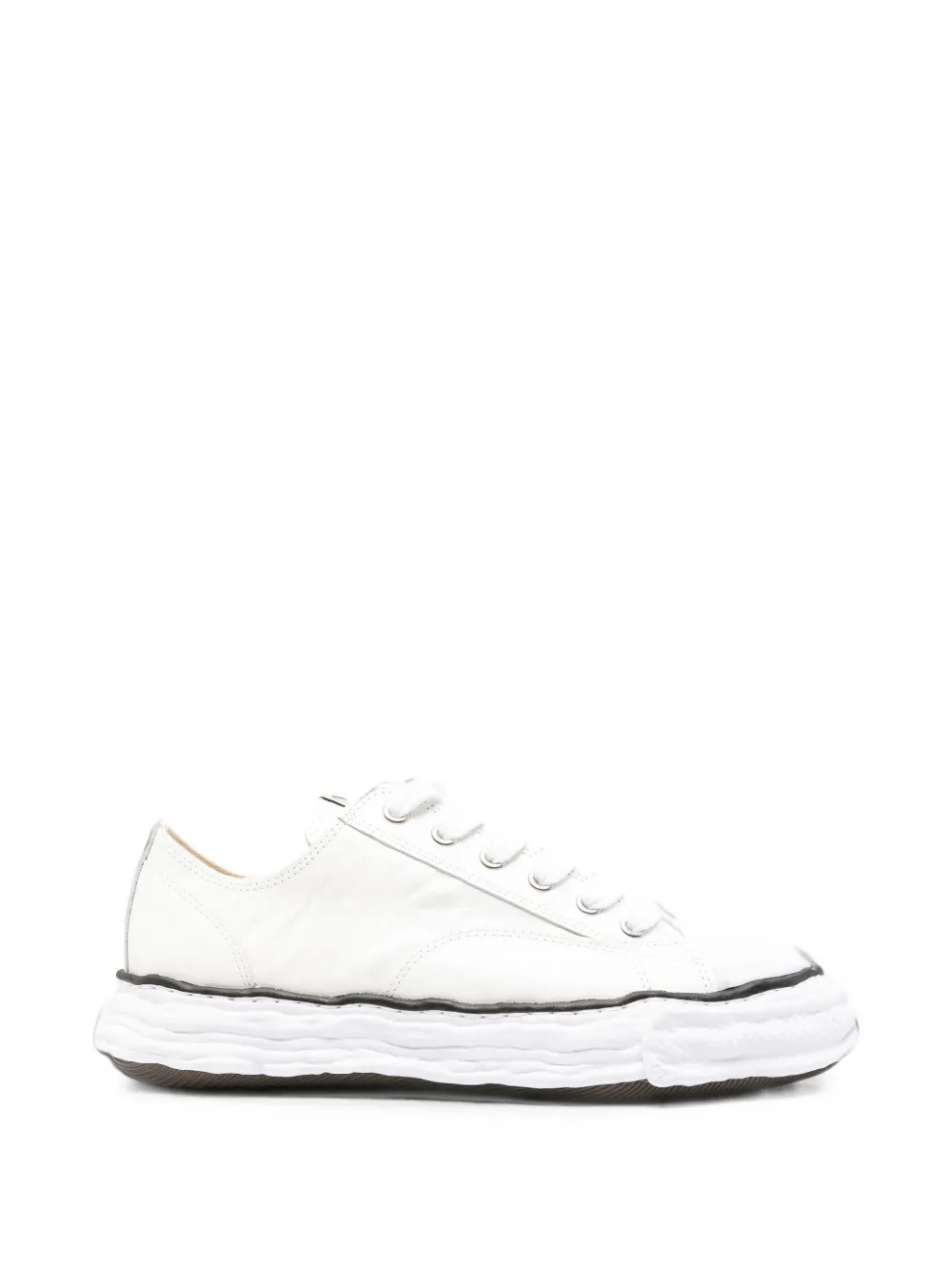 Maison MIHARA YASUHIRO Peterson23 wrinkled leather sneakers Wit