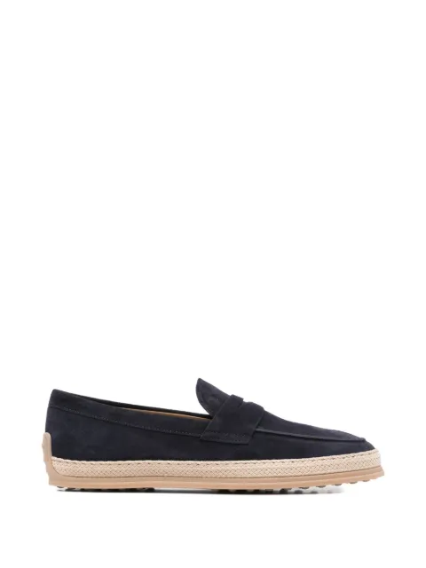 Tod's panelled suede loafers