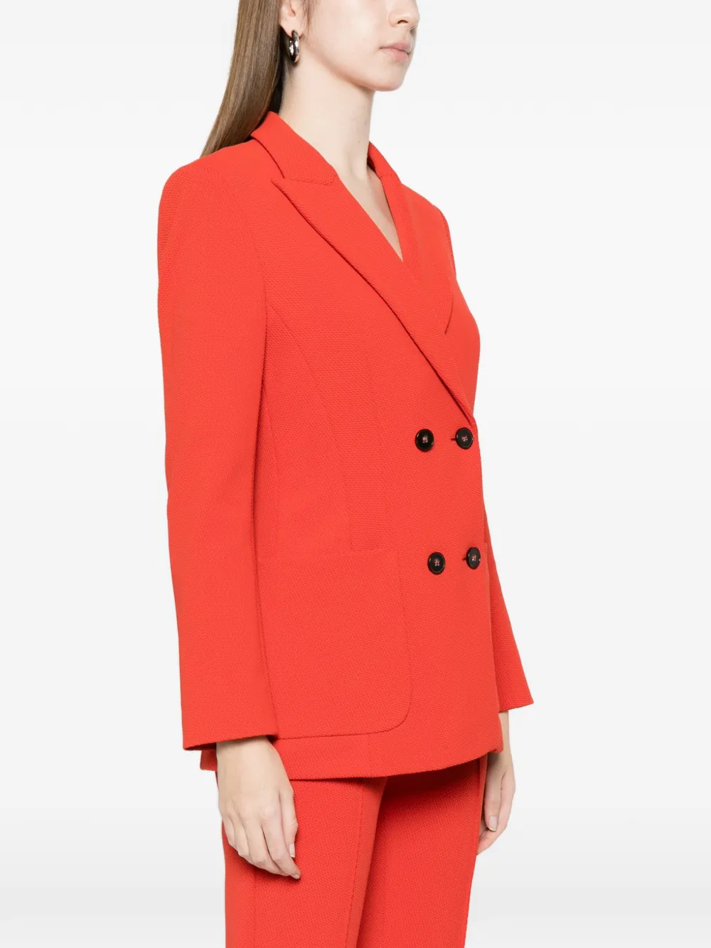  Marccain Double-breasted Blazer - Orange 