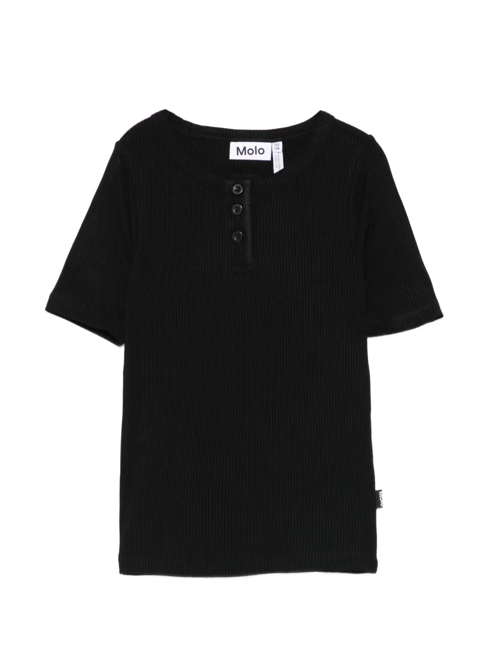 Molo button ribbed T-shirt - Nero